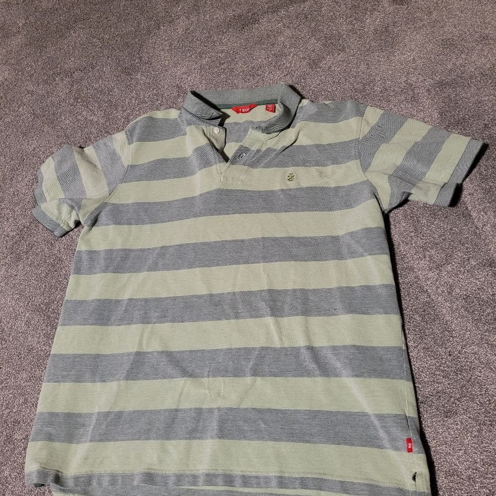 Green striped Izod polo